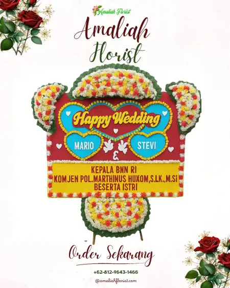 Papan Bunga Pernikahan Damarraja
